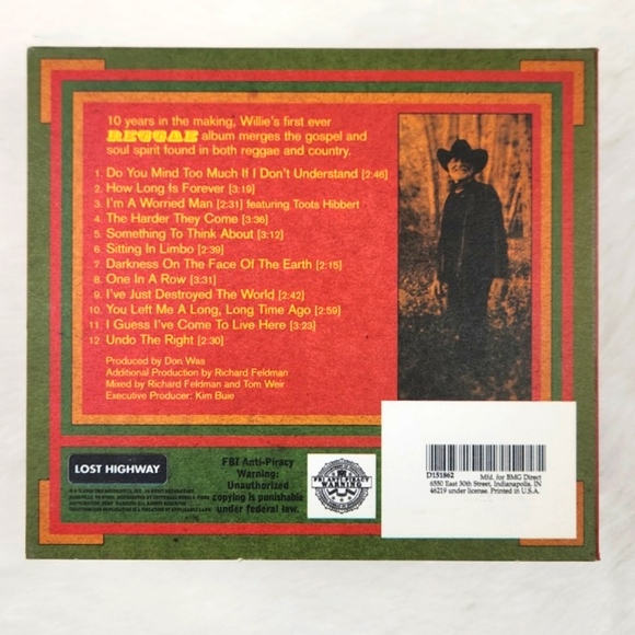 Willie Nelson Countryman CD Willie plays Reggae 2005 Lost Highway - Picture 3 of 13